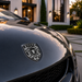 Porsche Black & White Hood Emblem