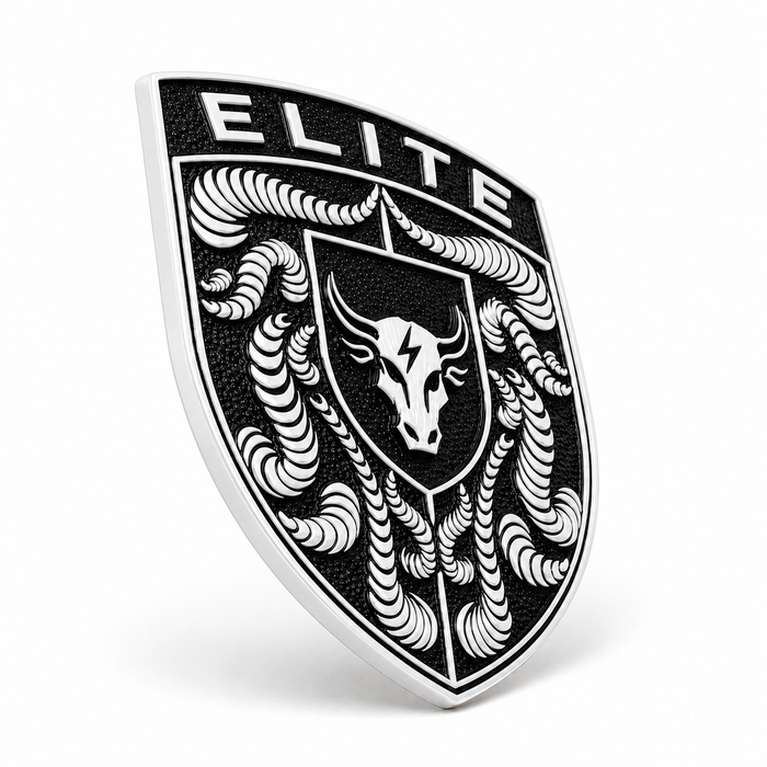 Porsche Black & White Hood Emblem