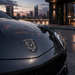 Porsche Black & White Hood Emblem