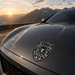 Porsche Black & White Hood Emblem