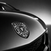 Porsche Black & White Hood Emblem