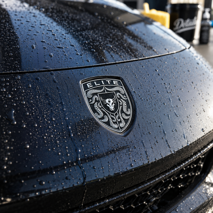 Porsche Black & White Hood Emblem