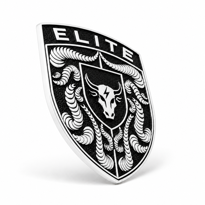 Porsche Black & White Hood Emblem