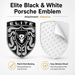Porsche Black & White Hood Emblem