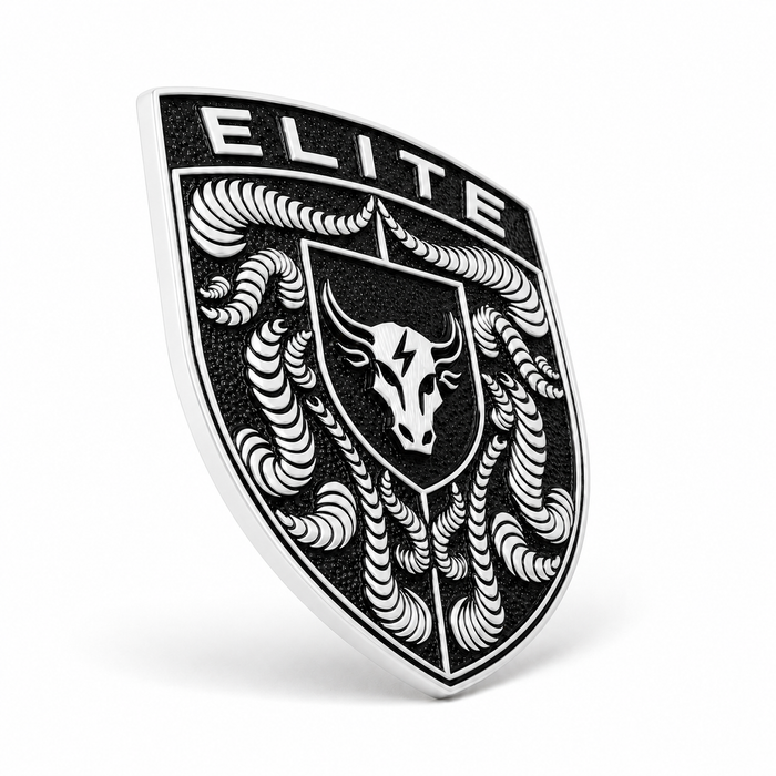 Porsche Black & White Hood Emblem
