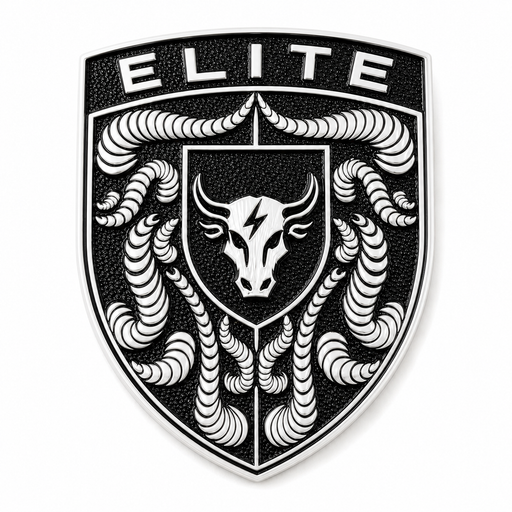Porsche Black & White Hood Emblem
