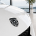 Porsche Black & White Hood Emblem