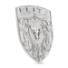 A silver-toned Chrome Silver Brahma Bull Hood Emblem featuring the word 'ELITE' at the top, a bull skull in the center, and ornate textured scrollwork below, shown on a plain white background.