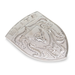 A Chrome Silver Brahma Bull Hood Emblem featuring an embossed dragon design and the word 'ELITE' on a plain white background.