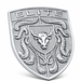 A silver-toned metallic shield emblem featuring the word 'ELITE' at the top, a bull head in the center, and crumrine designs wrapping around the sides, shown on a plain light background.