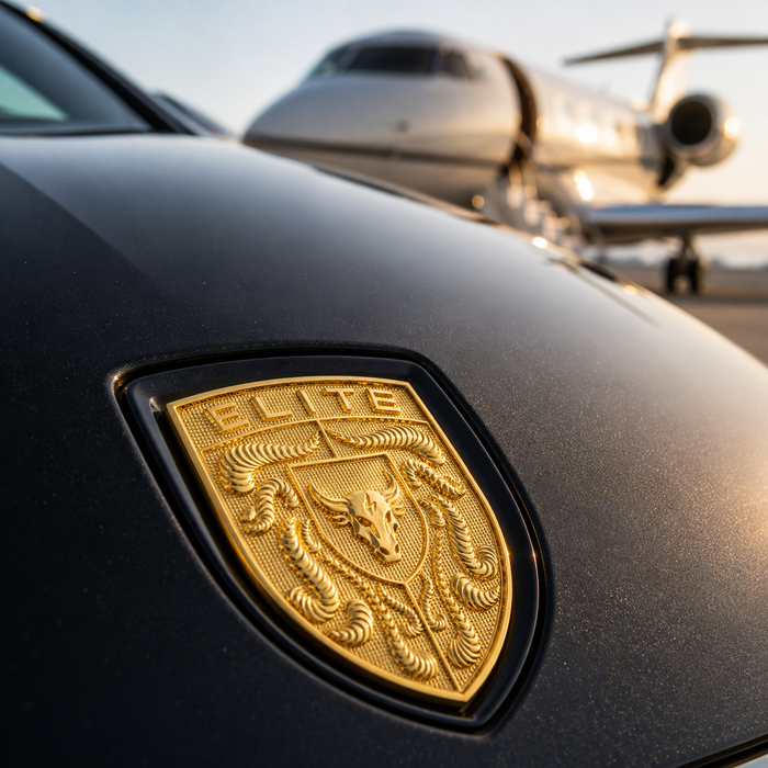 Porsche Gold Hood Emblem