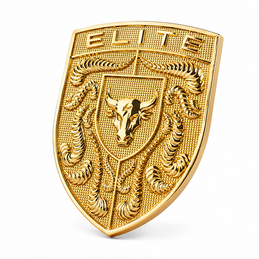 Porsche Gold Hood Emblem