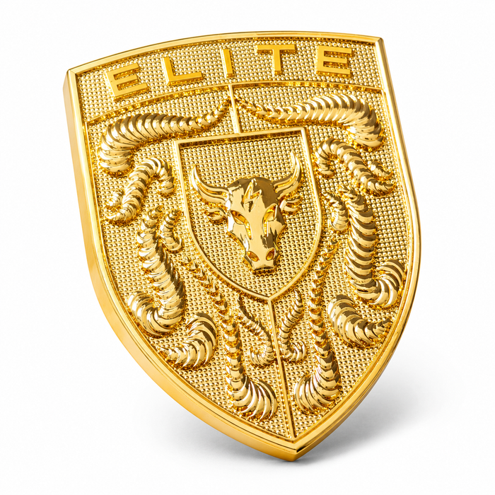 Porsche Gold Hood Emblem