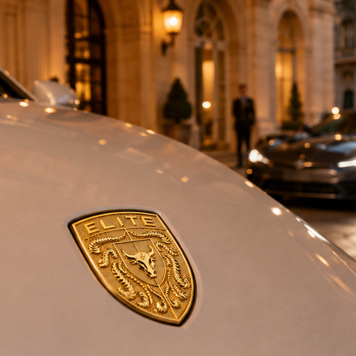Porsche Gold Hood Emblem