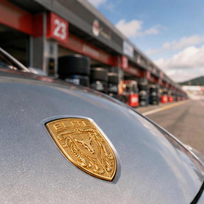 Porsche Gold Hood Emblem