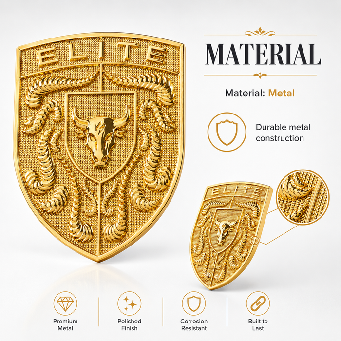 Porsche Gold Hood Emblem
