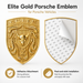 Porsche Gold Hood Emblem