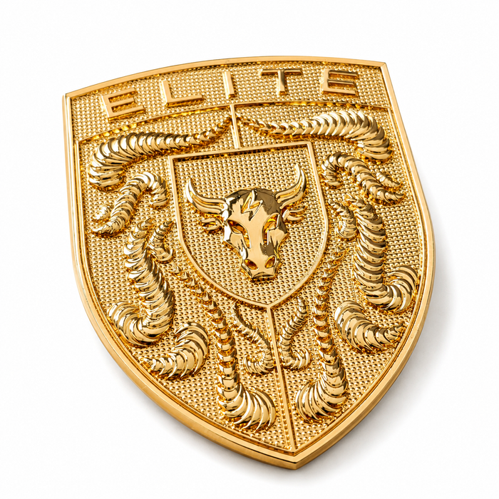 Porsche Gold Hood Emblem