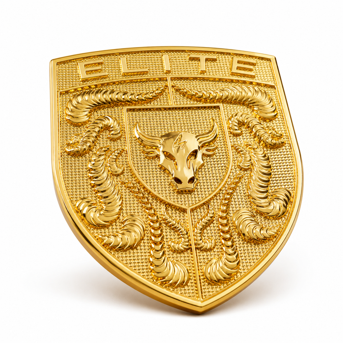 Porsche Gold Hood Emblem