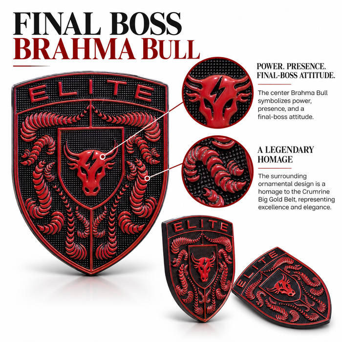 Porsche Guards Red Brahma Bull Hood Emblem 