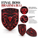 Porsche Guards Red Brahma Bull Hood Emblem 