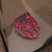 Porsche Guards Red Hood Emblem with Brahma Bull center logo