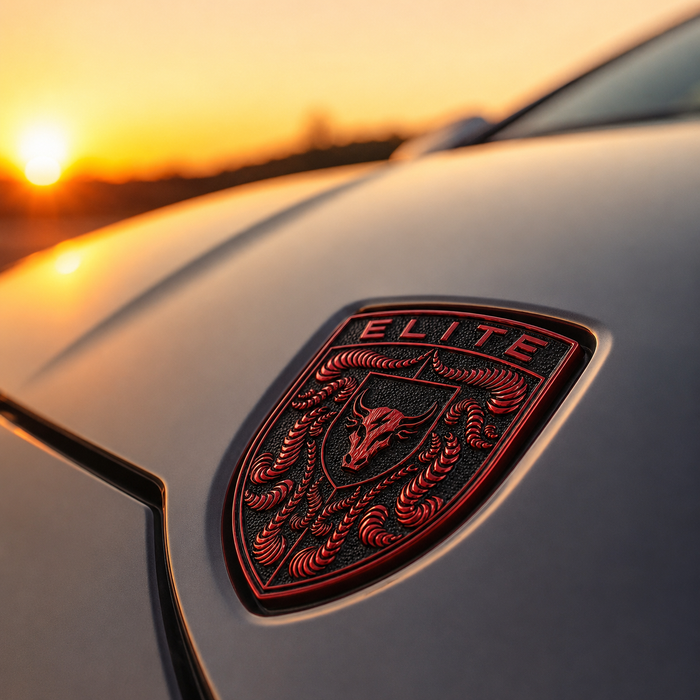 Porsche Guards Red Hood Emblem