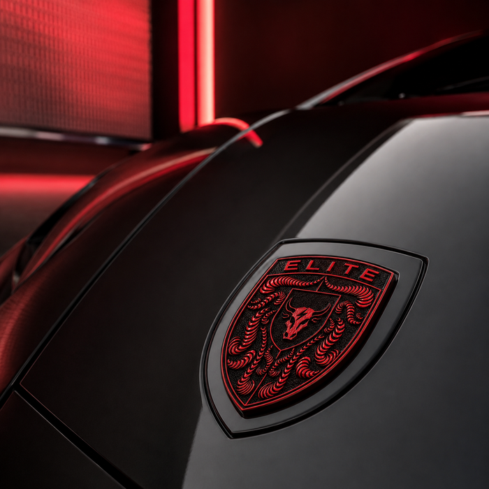 Porsche Guards Red Hood Emblem