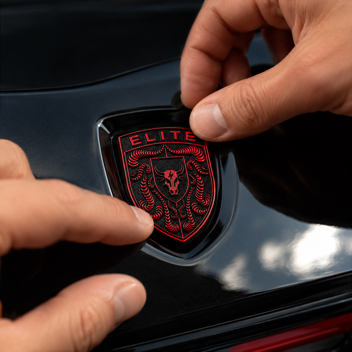 Porsche Guards Red Hood Emblem
