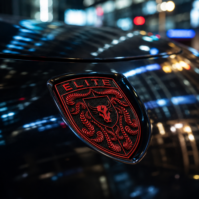 Porsche Guards Red Hood Emblem