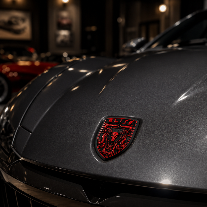 Porsche Guards Red Hood Emblem