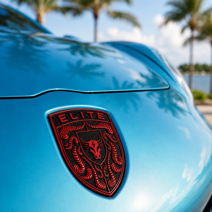 Porsche Guards Red Hood Emblem