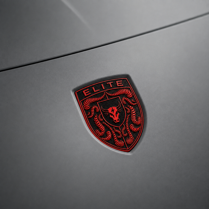 Porsche Guards Red Hood Emblem