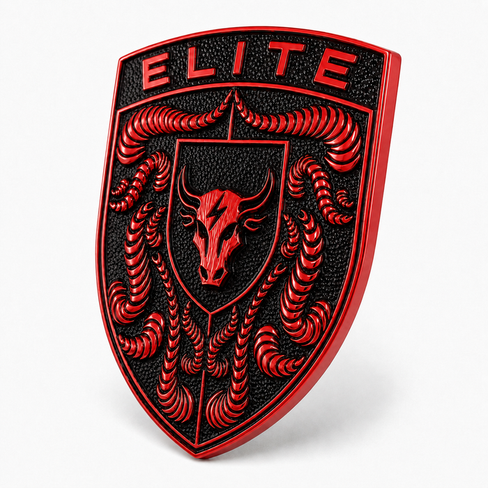 Porsche Guards Red Hood Emblem