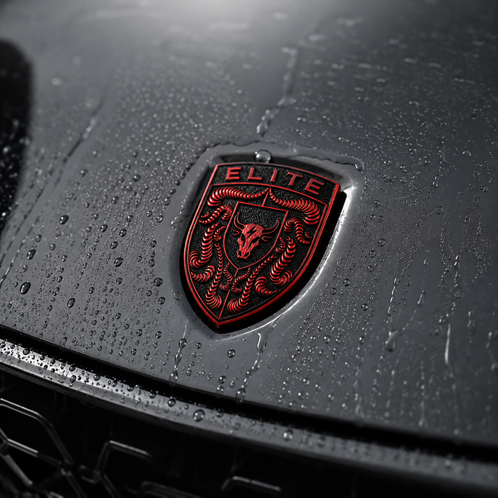 Porsche Guards Red Hood Emblem