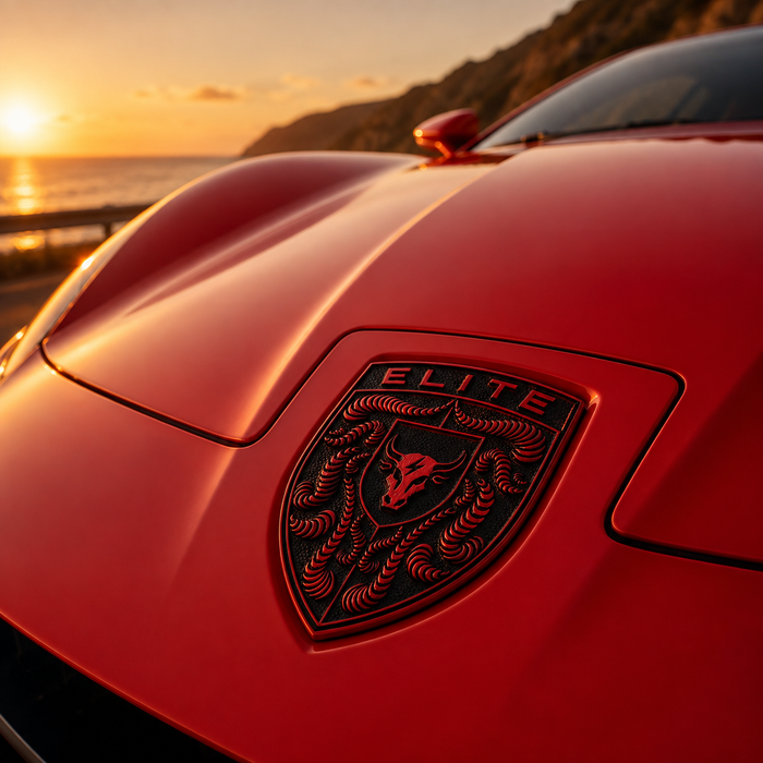 Porsche Guards Red Hood Emblem
