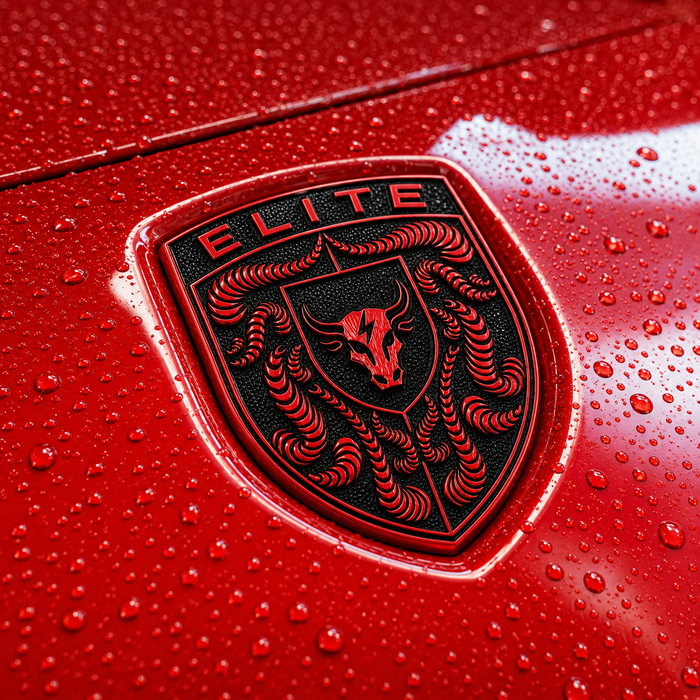Porsche Guards Red Hood Emblem