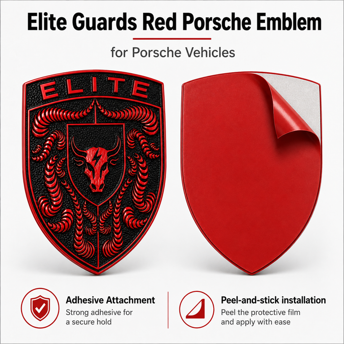 Porsche Guards Red Hood Emblem