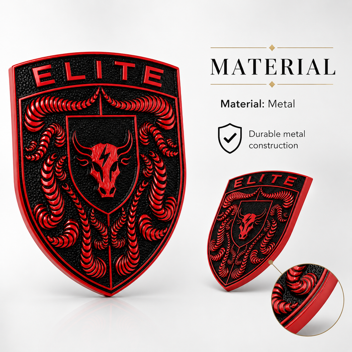 Porsche Guards Red Hood Emblem