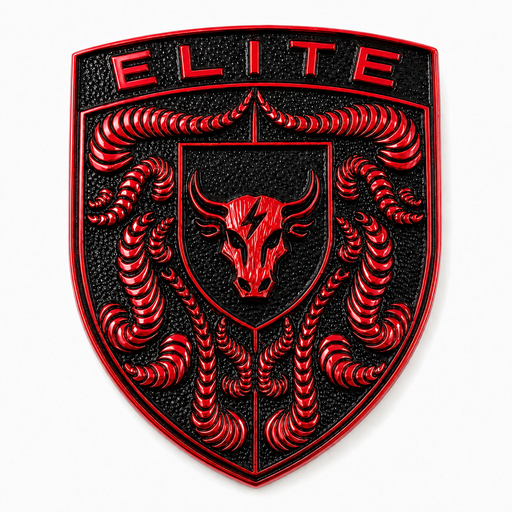Porsche Guards Red Hood Emblem