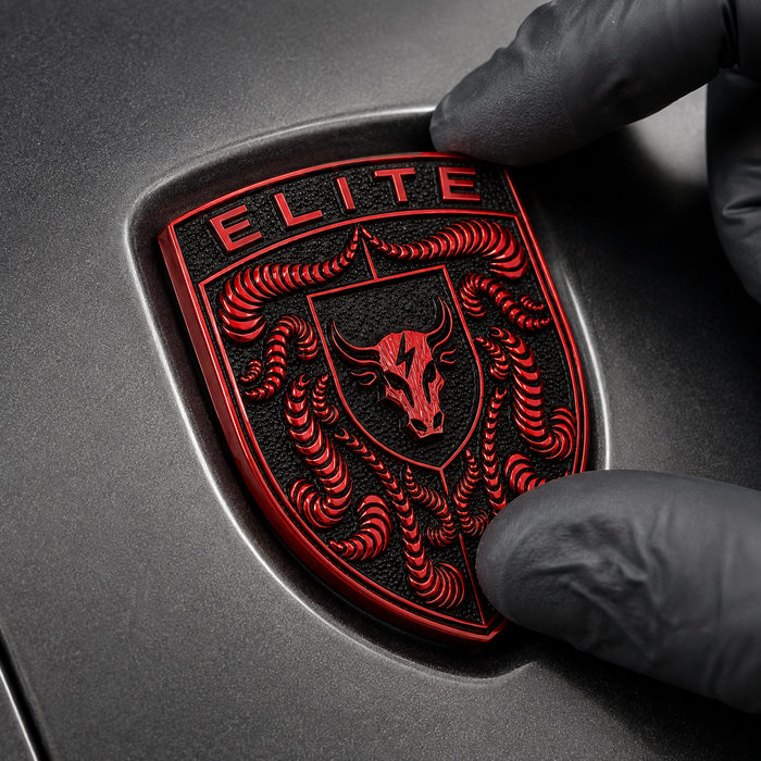 Porsche Guards Red Hood Emblem
