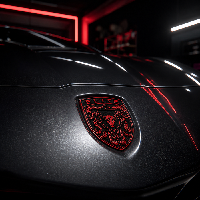 Porsche Guards Red Hood Emblem