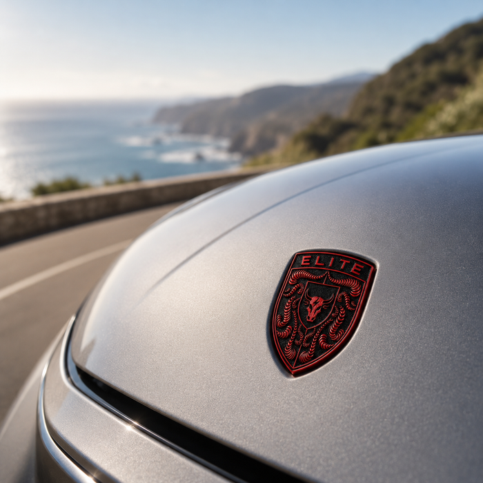 Porsche Guards Red Hood Emblem