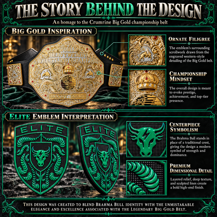 Elite Irish Green Porsche Emblem with Brahma Bull Logo with Crumrine Designs