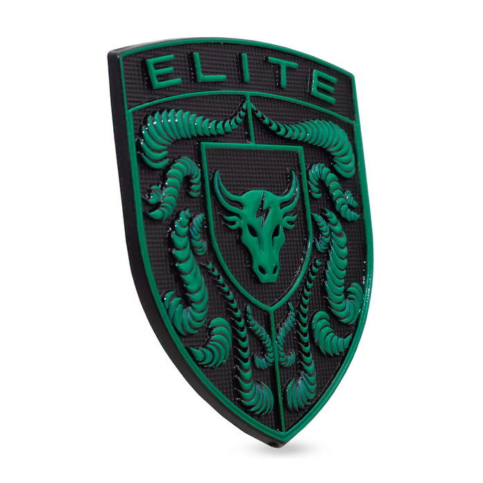 Porsche Irish Green Hood Emblem with Brahma Bull center logo