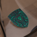 Porsche Irish Green Hood Emblem with Brahma Bull center logo