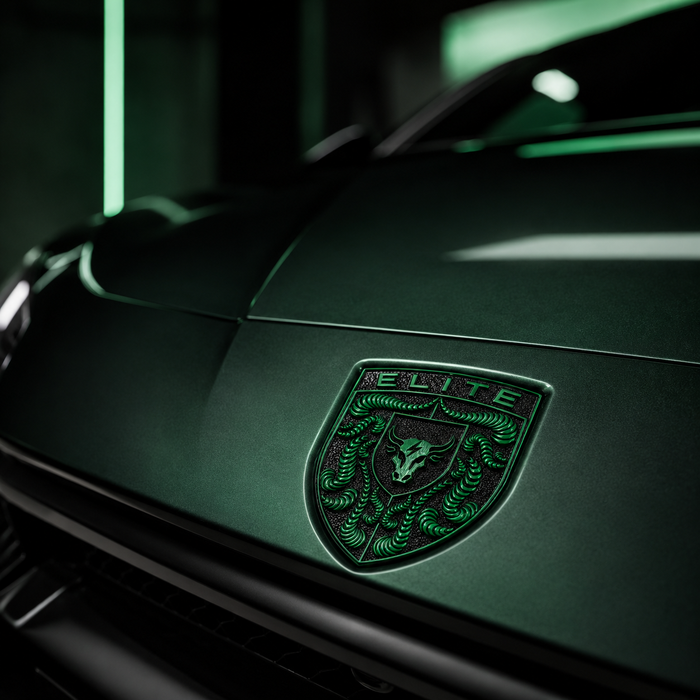 Porsche Irish Green Hood Emblem