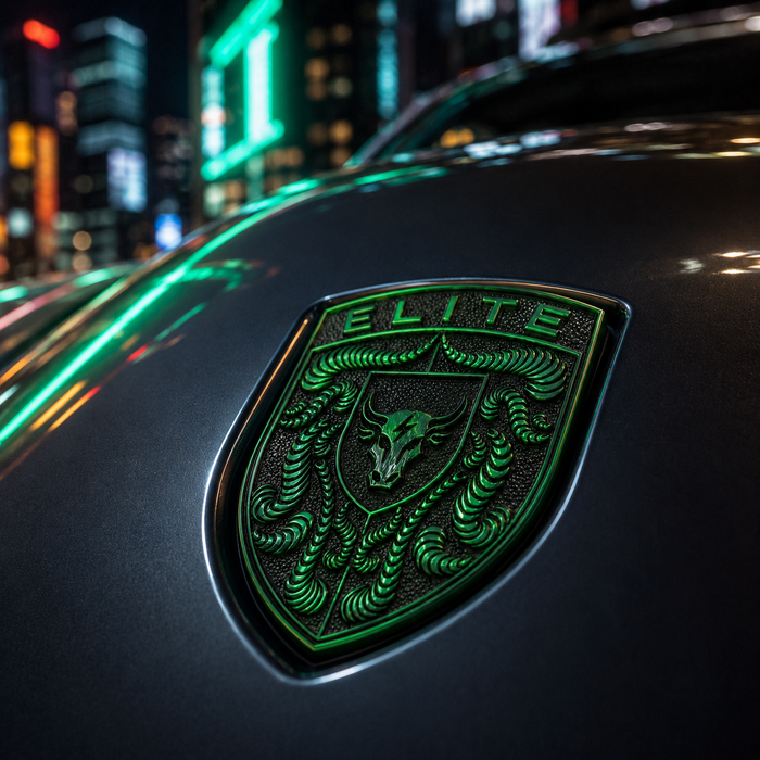 Porsche Irish Green Hood Emblem