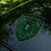 Porsche Irish Green Hood Emblem