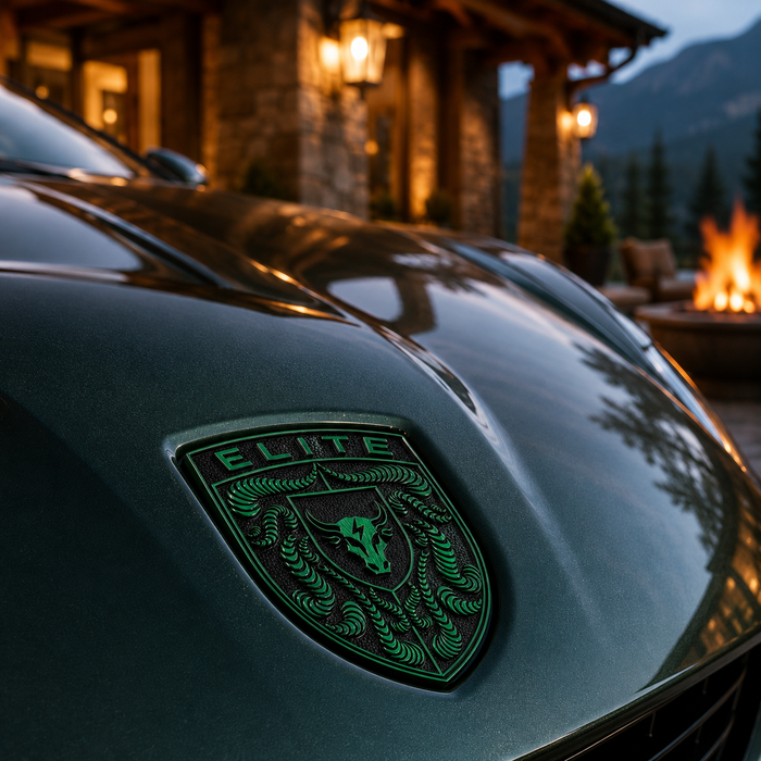 Porsche Irish Green Hood Emblem